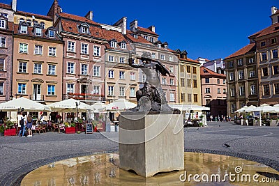 Warsaw Mermaid Editorial Stock Photo