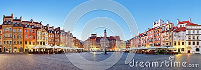 Warsaw, Old town square at summer, Poland, nobody Stock Photo