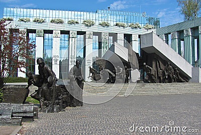 Warsaw, Poland - April 21, 2019: Warsaw Uprising Monument in Warsaw city Editorial Stock Photo