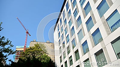 Construction of the Widok Towers office building. Editorial Stock Photo