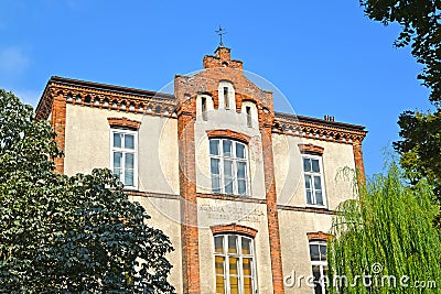 WARSAW, POLAND. Building of clinic of obstetrics and gynecology Stock Photo