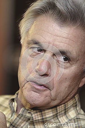 Warsaw, Poland - John Winslow Irving - American writer, literate, novelist and screenplay writer in a press meeting with media Editorial Stock Photo