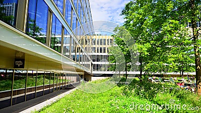 Browary Warszawskie is a beautiful and friendly place for everyone. There are residential buildings, office buildings and city squ Editorial Stock Photo