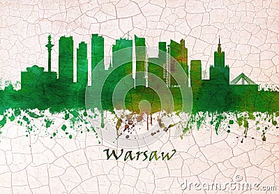 Warsaw Poland skyline Stock Photo