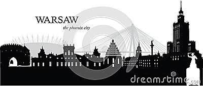 Warsaw, Poland Vector Illustration