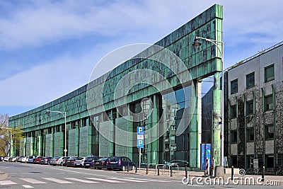 Warsaw, Poland - Warsaw University Library main building in the Editorial Stock Photo