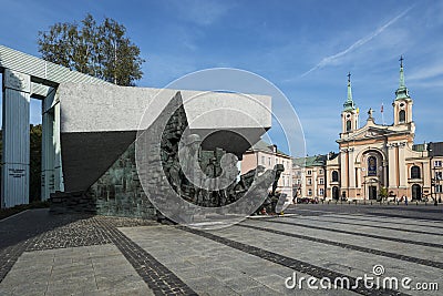 Warsaw Uprising Monument in Warsaw, Poland Editorial Stock Photo