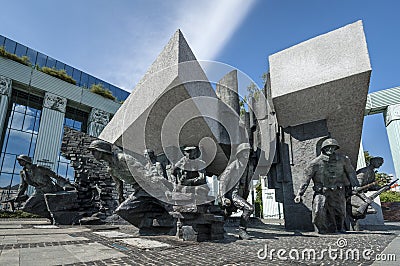 Warsaw Uprising Monument in Warsaw, Poland Editorial Stock Photo