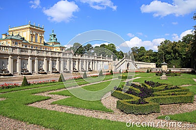 Warsaw Wilanow Gardens Stock Photo