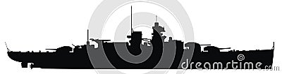 Warship Vector Illustration