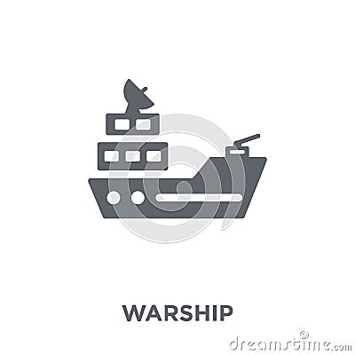 Warship icon from Army collection. Vector Illustration