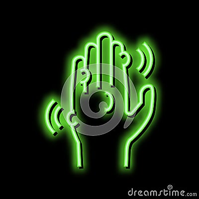 warts disease neon glow icon illustration Vector Illustration