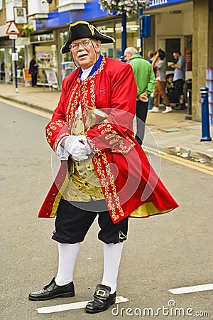 Warwick City Official Town Crier Editorial Stock Photo