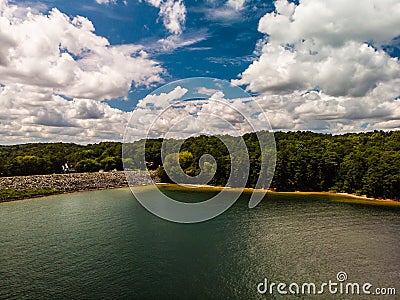 Aerial view of Lake Allatoona in Georgia Stock Photo