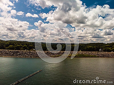 Aerial view of Lake Allatoona in Georgia Stock Photo