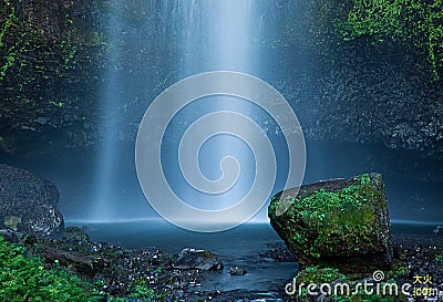 Water fall at Multnomah falls at Benson state recreation area, Oregon Stock Photo