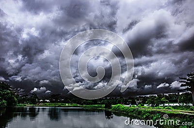 Thunderstorm, something big is about to happen Stock Photo