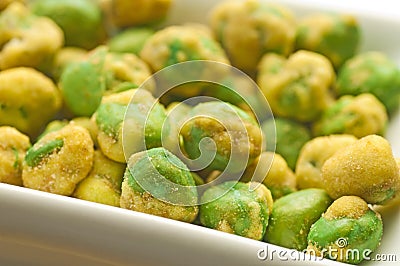 Wasabi green peas Stock Photo