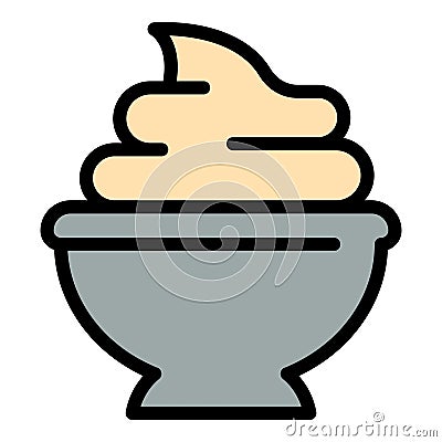 Wasabi paste icon vector flat Vector Illustration