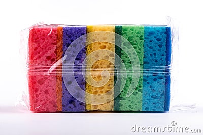 Washcloths for dishes. sponge for washing dishes Stock Photo