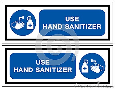 Wash and Sanitise Hands Symbol Sign ,Vector Illustration, Isolate On White Background Label. EPS10 Vector Illustration