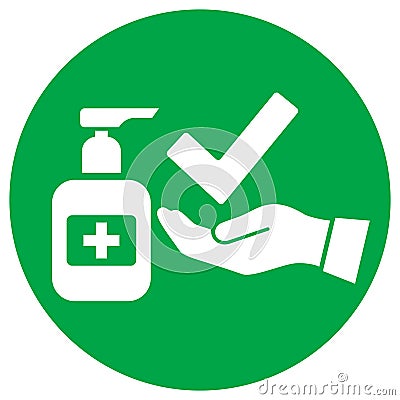 Wash and sanitize your hands vector sign Vector Illustration