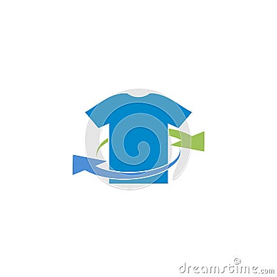 Wash t-shirt icon. Laundry shirt sign isolated on white background Vector Illustration