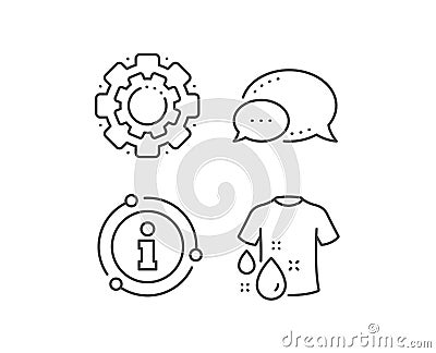 Wash t-shirt line icon. Laundry shirt sign. Clothing cleaner. Vector Vector Illustration