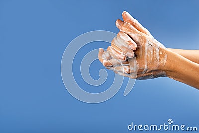 Wash your hand - coronavirus healthcare and hygiene concept. Stock Photo