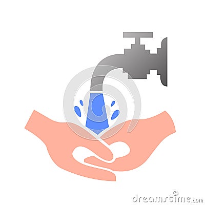 Wash your hands corona advice Vector Illustration