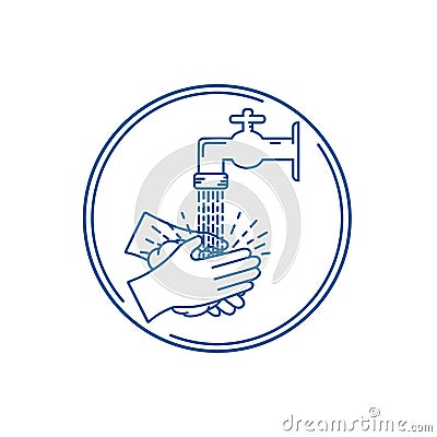 Wash your hands icons. Vector and illustration Vector Illustration