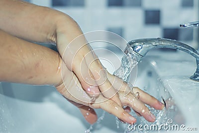 Wash your hands to prevent epidemics Stock Photo