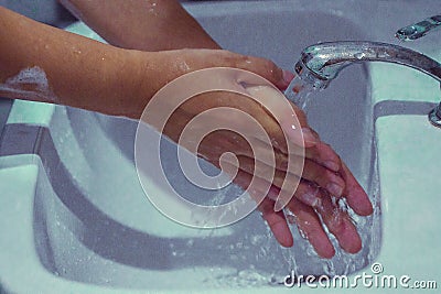 Wash your hands to prevent epidemics Stock Photo