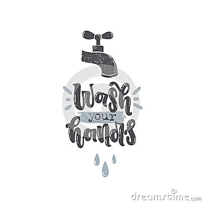 Wash your hands Vector Illustration