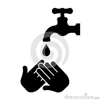 Wash your hands vector icon Vector Illustration