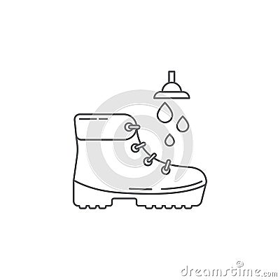 Wash your shoes vector icon symbol cleaning isolated on white background Vector Illustration
