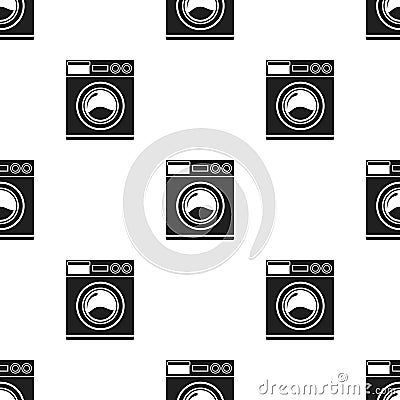 Washer black icon. Illustration for web and mobile design. Vector Illustration