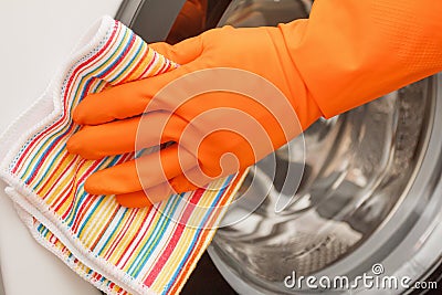 Washer hygiene care dirty housework. modern household Stock Photo