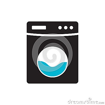 Washer vector icon Cartoon Illustration