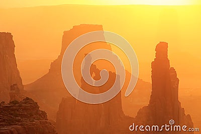 Washer woman arch at sunrise, Canyonlands National Park, Utah, U Stock Photo