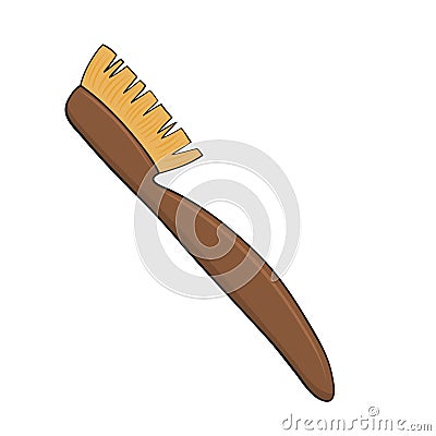 Washing brush hand drawn for bath design Vector Illustration