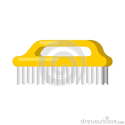 Washing brush isolated. Cleaning accessory. Cleaner object Vector Illustration