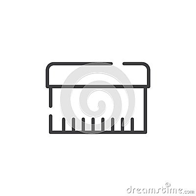 Washing brush line icon Vector Illustration