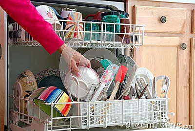 Washing Dishes Stock Photo