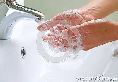 Washing Hands Stock Photo