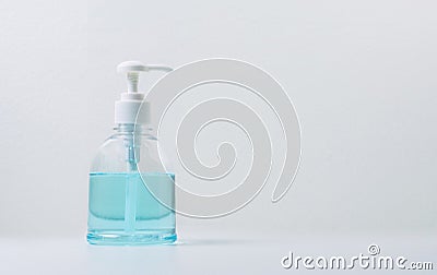 Washing hands alcohol a clean destroy virus Stock Photo