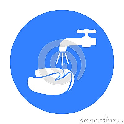 Washing hands icon. Single sick icon from the big ill, disease. Vector Illustration