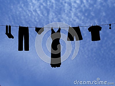 Washing line Stock Photo