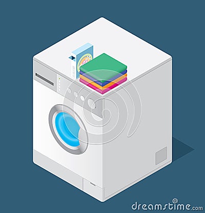 Washing Machine Vector Illustration