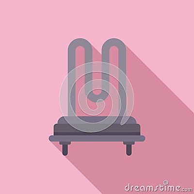 Washing machine boiler fix icon flat vector. Repair service Vector Illustration